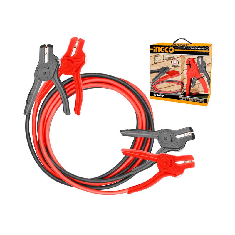 INGCO HBTCP6008L Lambalı Akü Takviye Kablosu 600A