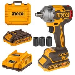 INGACO ING-CIWLI2040E Li-ion Akülü Somun Sıkma ½’’ Kömürsüz Motor 2 Akülü