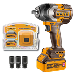 INGCO CIWLI20851 1/2‘’Akülü Somun Sıkma Kömürsüz Motor 850NM (2 Akülü)