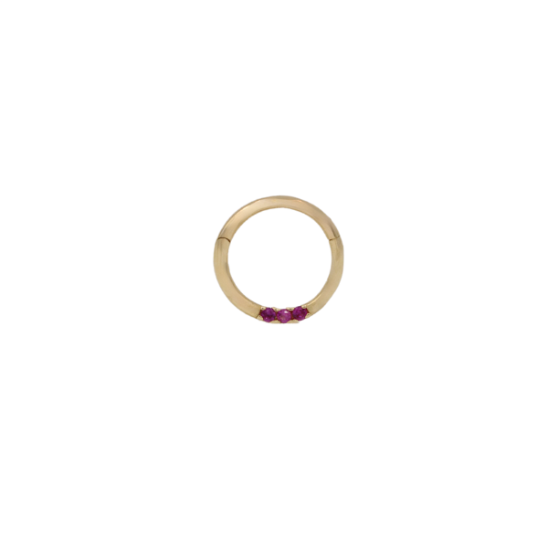 Taşlı Helix Altın Piercing