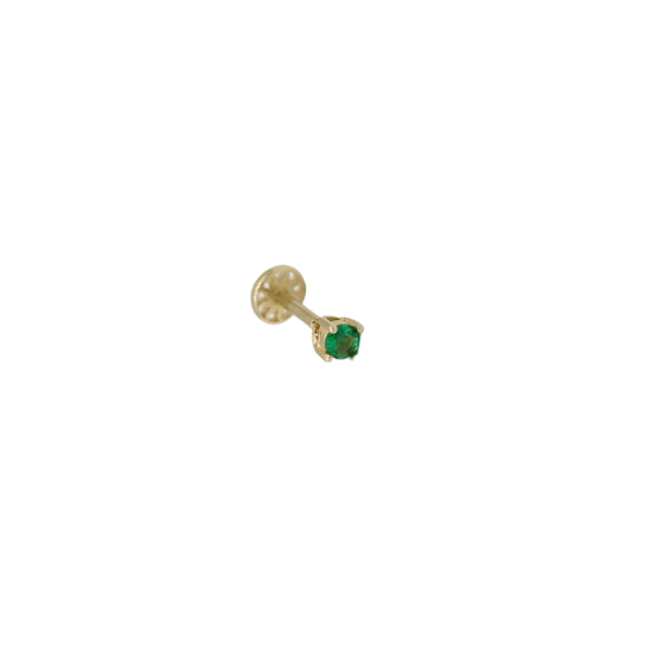 Renkli Taşlı Altın Tragus
