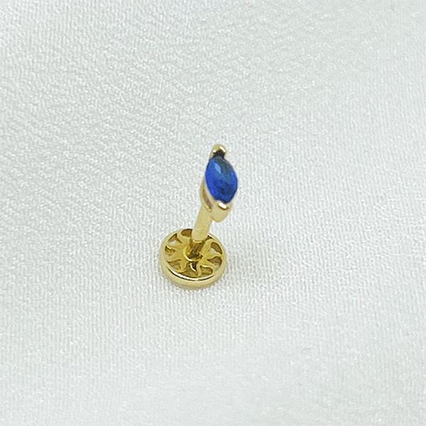 Mavi Damla Altın Tragus