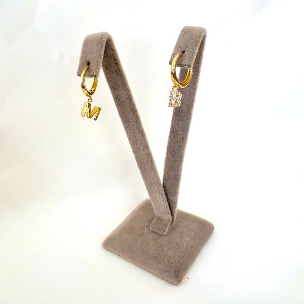 Harf Küpe Altın Tasarım Küpe