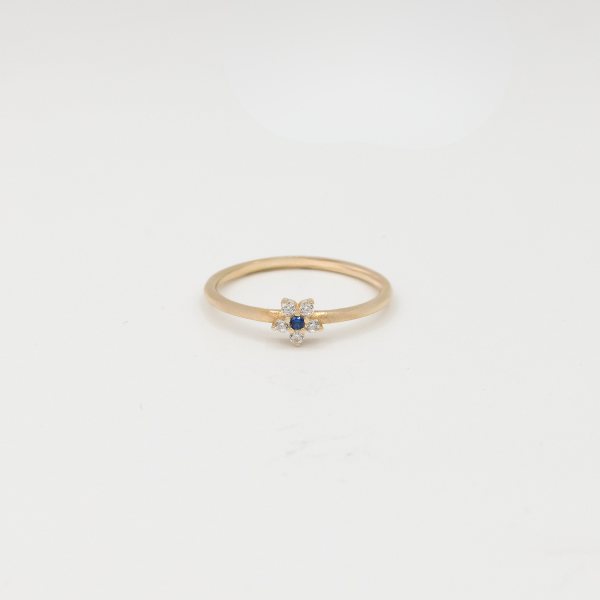 Mavi Çiçek Yüzük