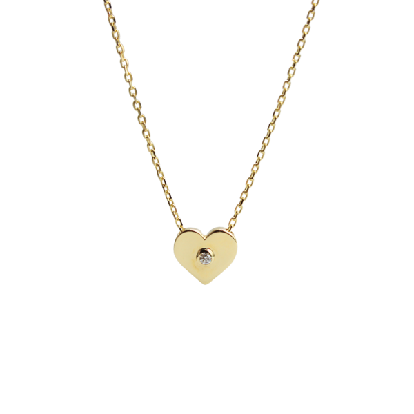 Taşlı Kalp Kolye