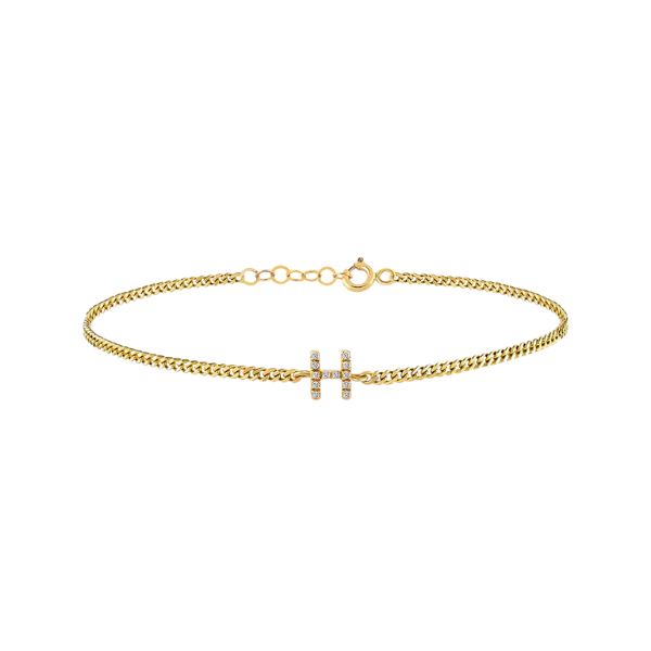 Zirkon Taşlı Harf Bileklik