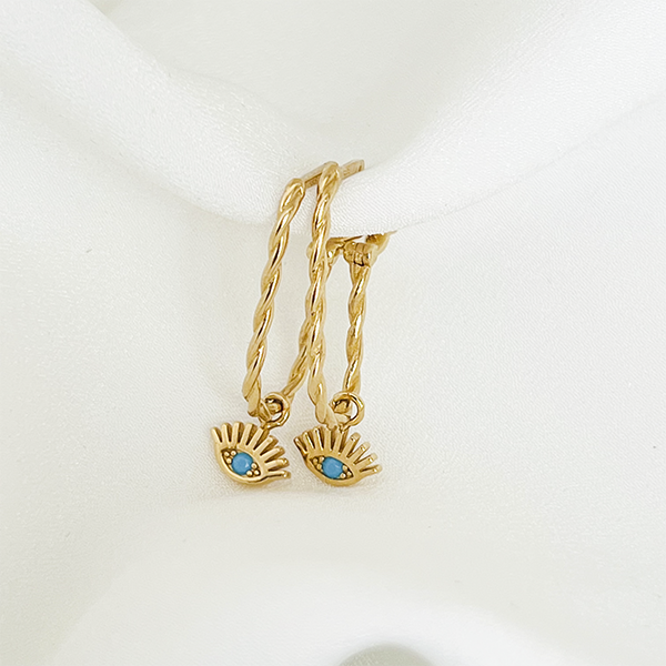 Lea Burgu Altın Tasarım Küpe