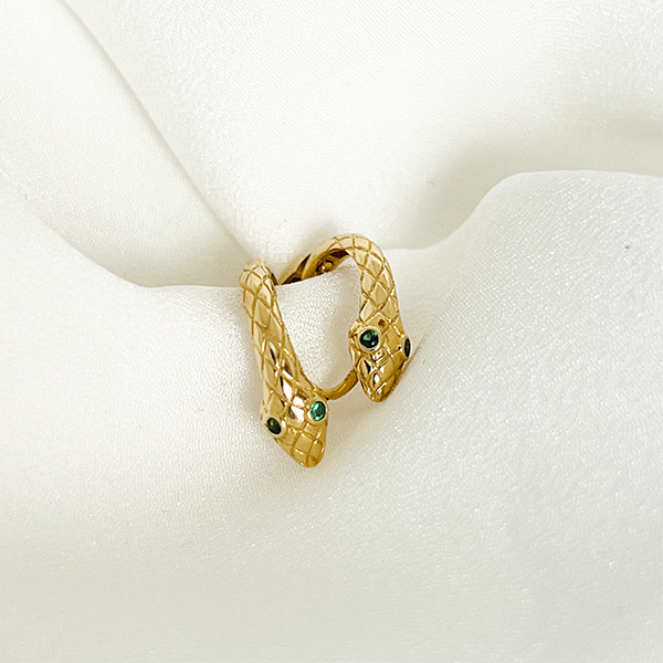 Nagini Altın Tasarım Küpe