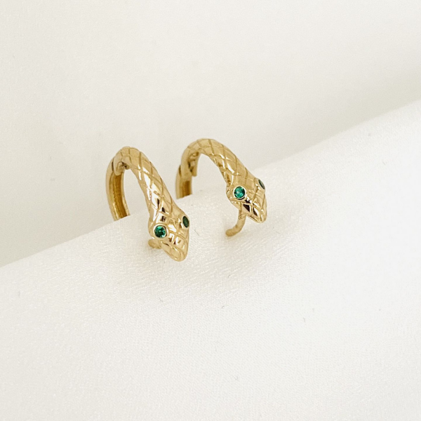 Nagini Altın Tasarım Küpe