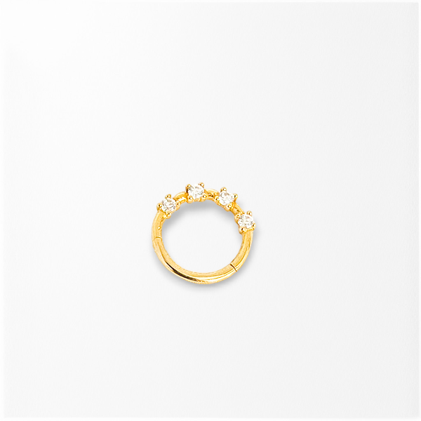 Dört Taşlı Altın Piercing