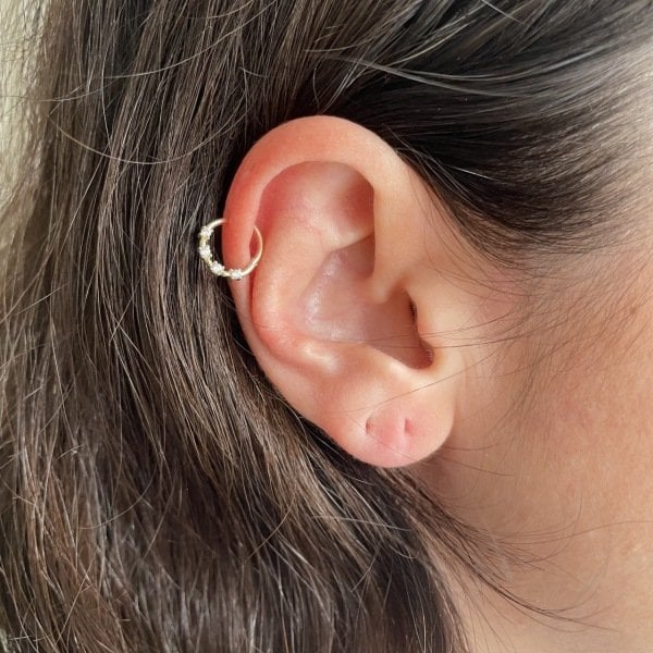 Dört Taşlı Altın Piercing