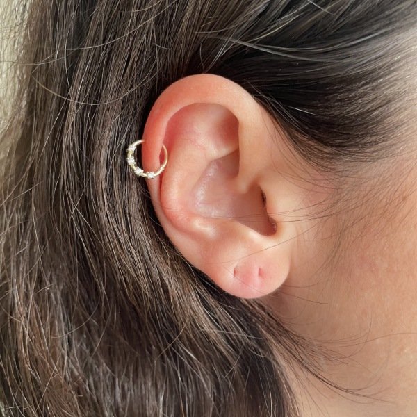 Dört Taşlı Altın Piercing