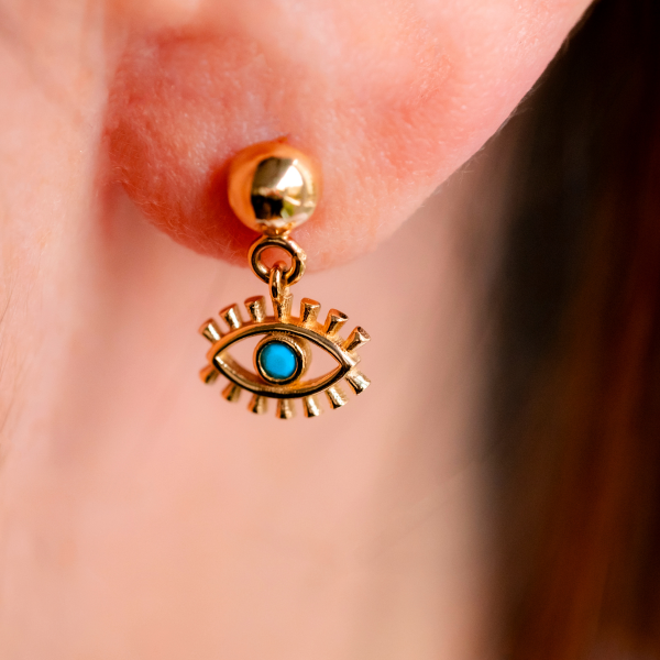 Şans Altın Tasarım Küpe