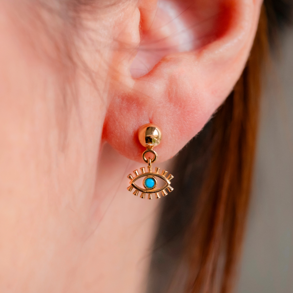 Şans Altın Tasarım Küpe