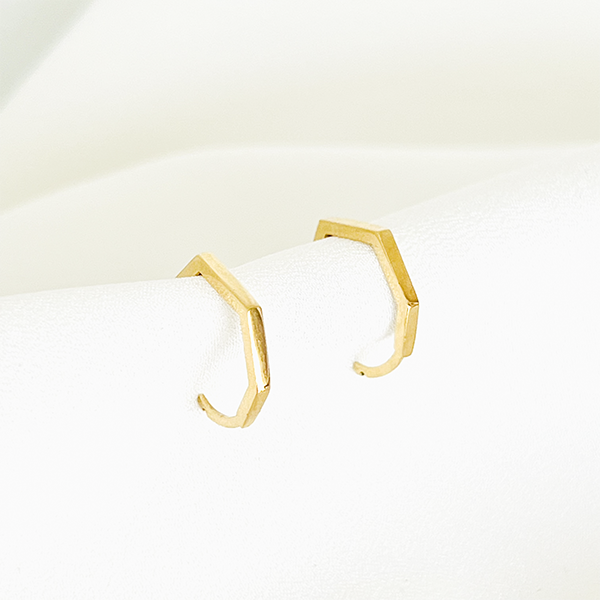 Nika Altın Tasarım Küpe