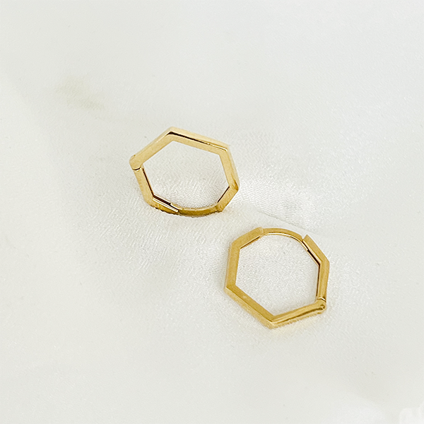 Nika Altın Tasarım Küpe