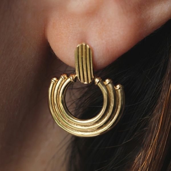 Kleopatra Altın Tasarım Küpe