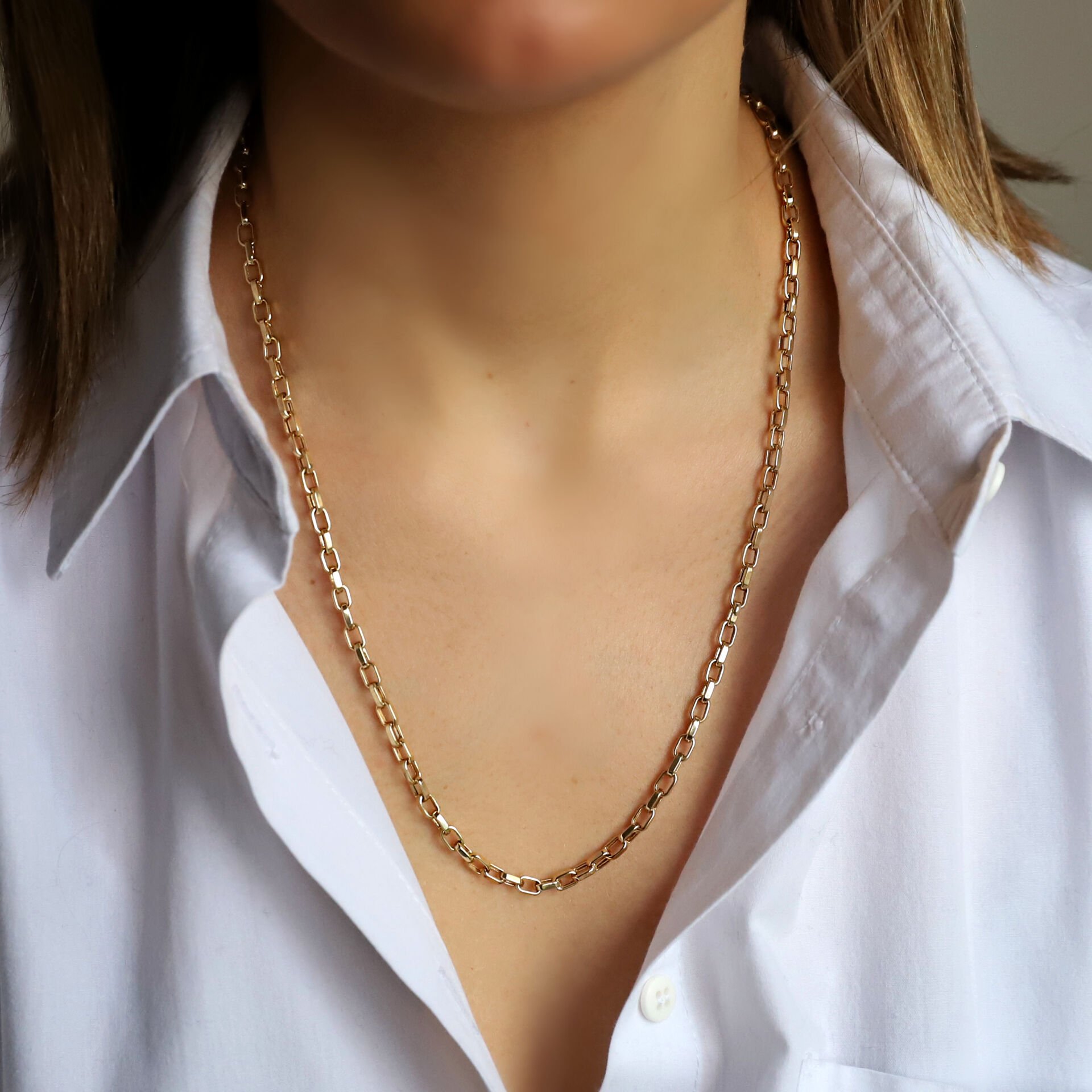 İnce Doç Zincir Altın Kolye