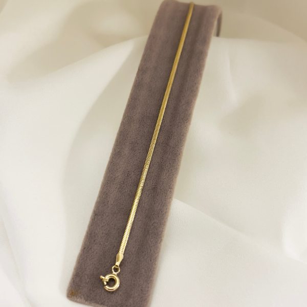 İtalyan Ezme Zincir Altın Bileklik