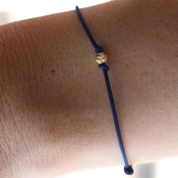 Kalemli Büyük Top Altın İp Bileklik