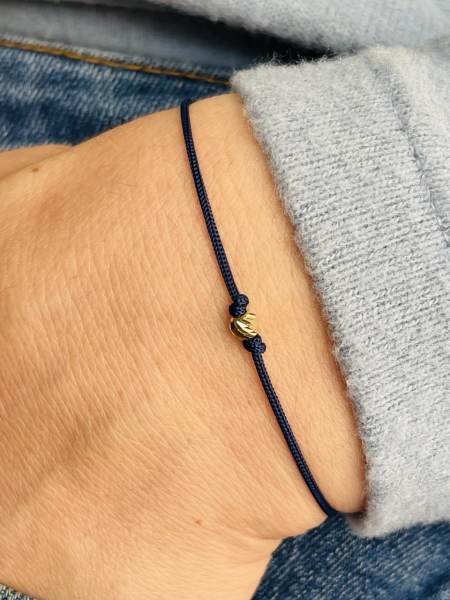 Kalemli Büyük Top Altın İp Bileklik