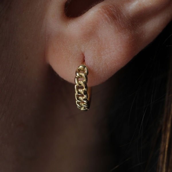 Çıtır Altın Halka Küpe