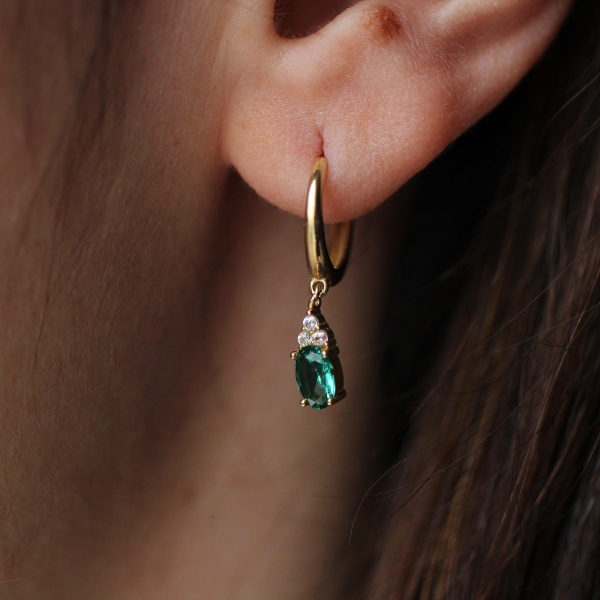 Yosun Altın Tasarım Küpe