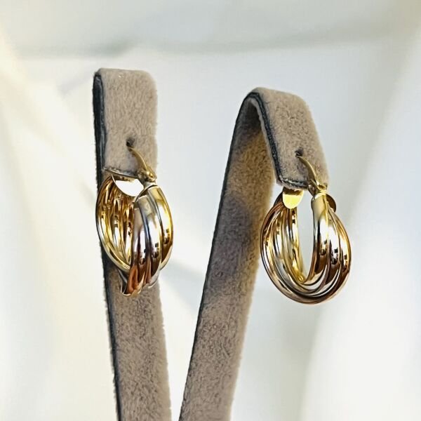 Trio Altın Tasarım Küpe