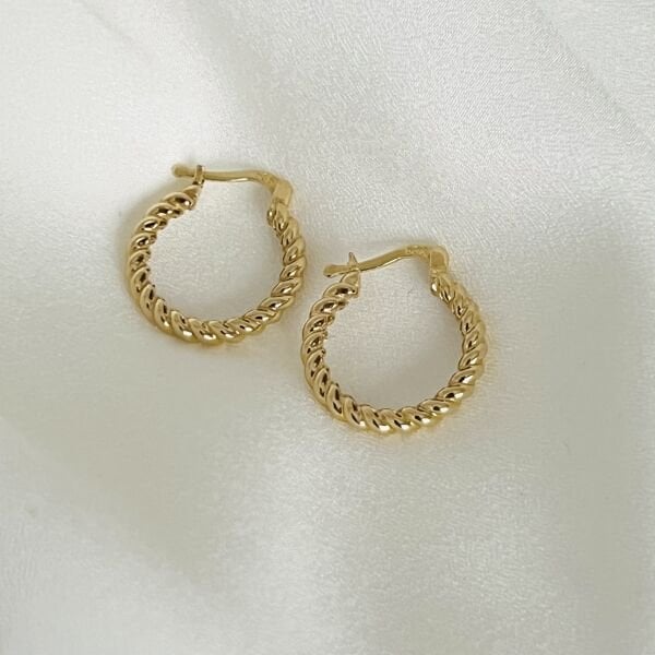 Burgu Altın Halka Küpe