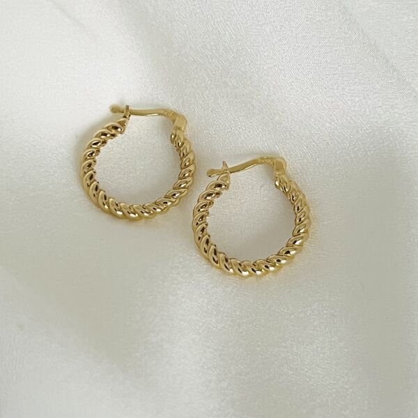 Burgu Altın Halka Küpe