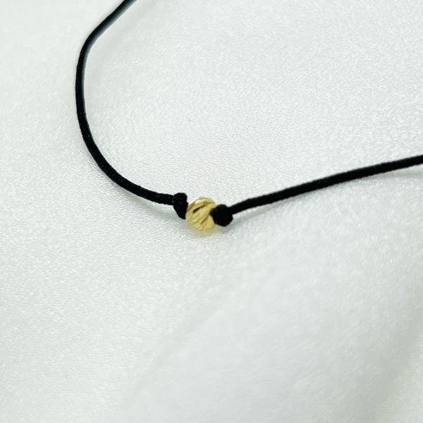 Kalemli Küçük Top Altın İp Bileklik