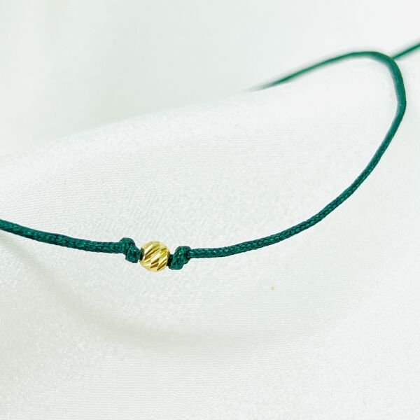 Kalemli Küçük Top Altın İp Bileklik