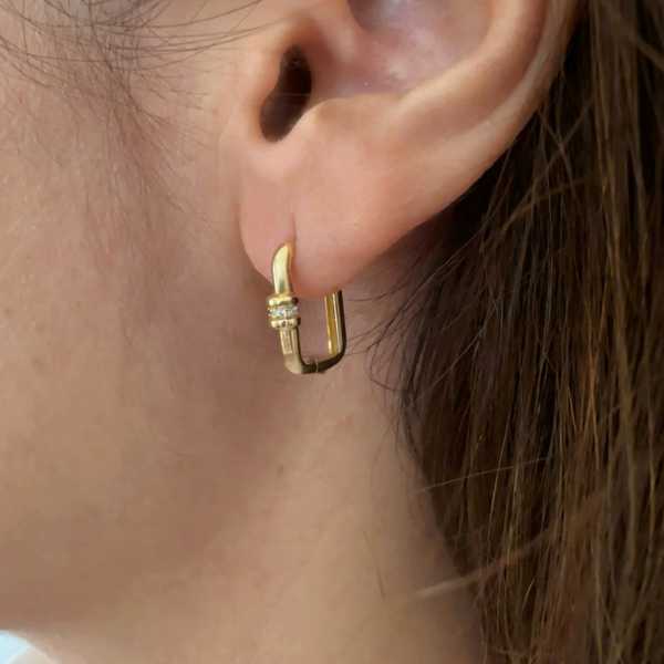 Bernard Altın Tasarım Küpe