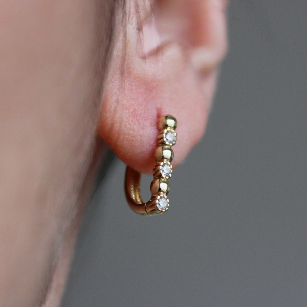 Vera Altın Tasarım Küpe