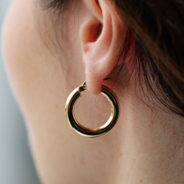 Bombeli Midi Halka Küpe