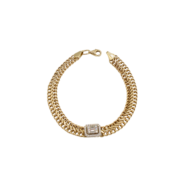 Taşlı Viyana Zincir Bileklik