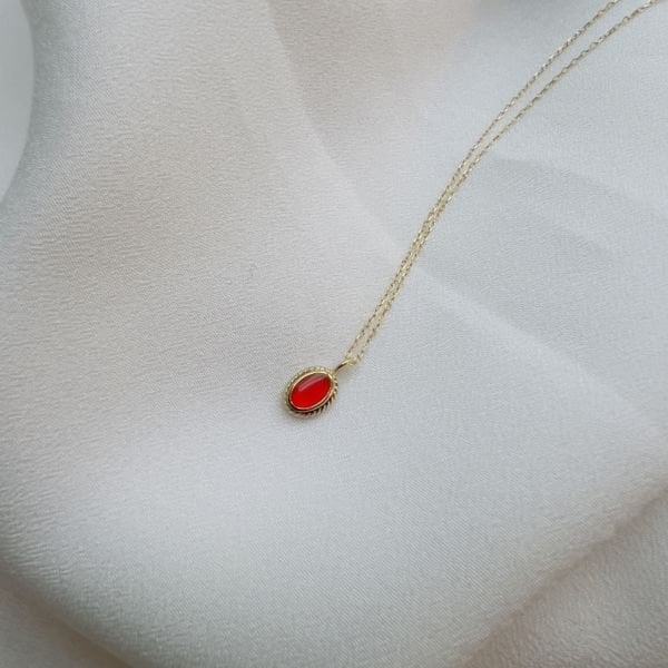 Narçiçeği Vintage Altın Kolye