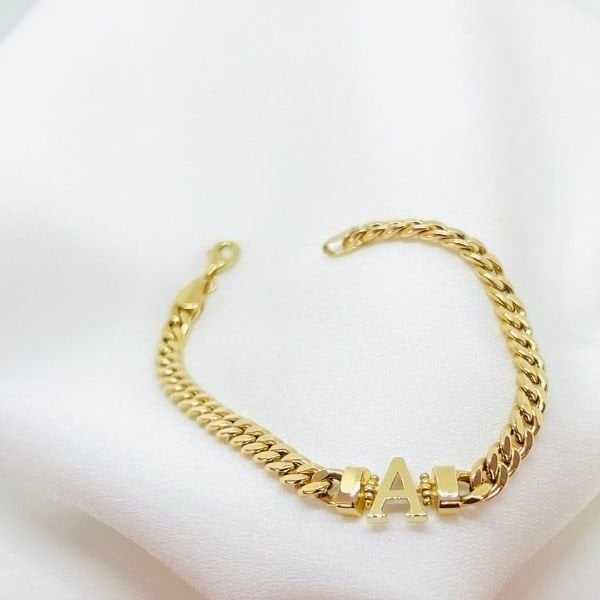 Harf Zincir Altın Bileklik
