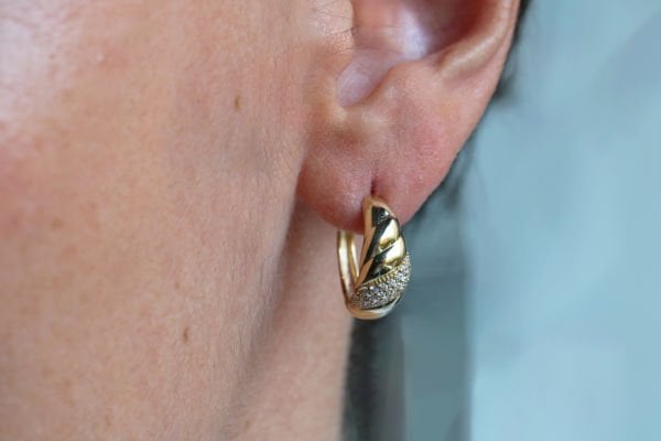 Taşlı Sırma Küpe