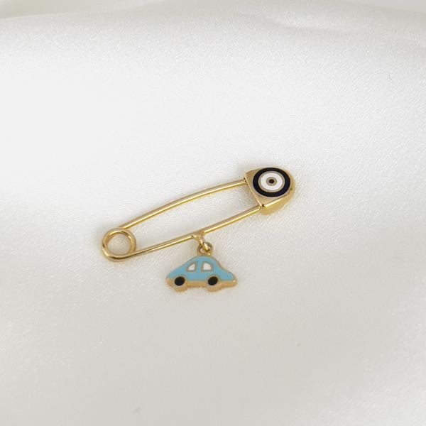 Bebek İğne Mavi Araba