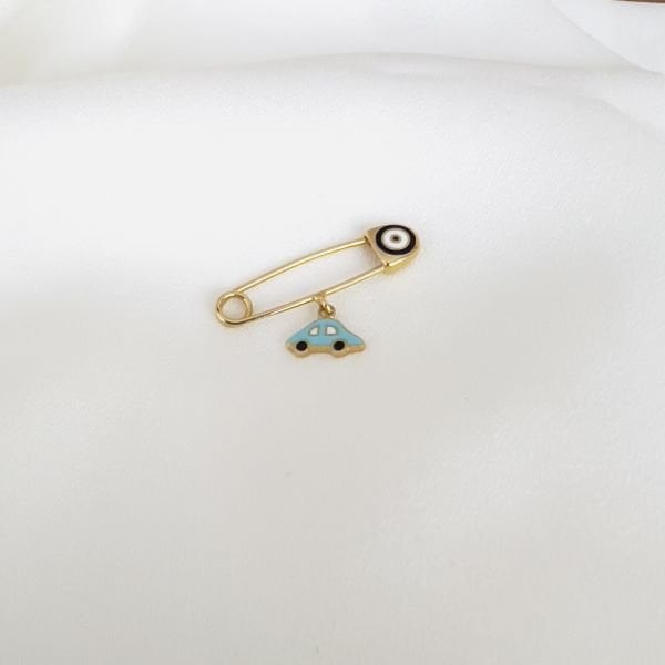 Bebek İğne Mavi Araba