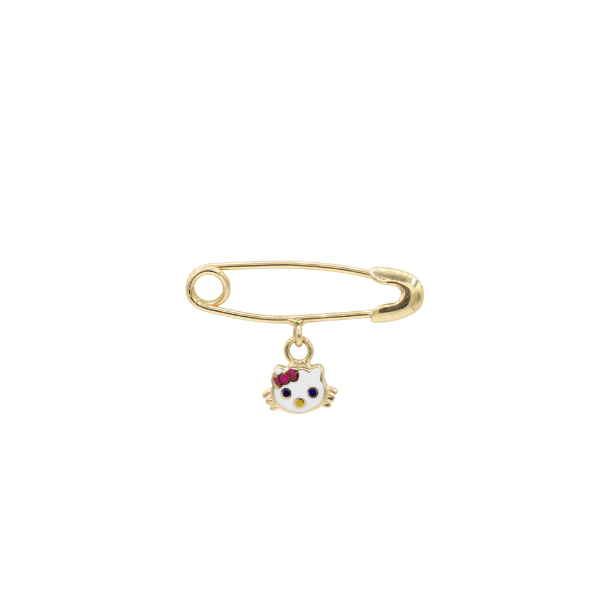 Bebek İğne Beyaz Kedili