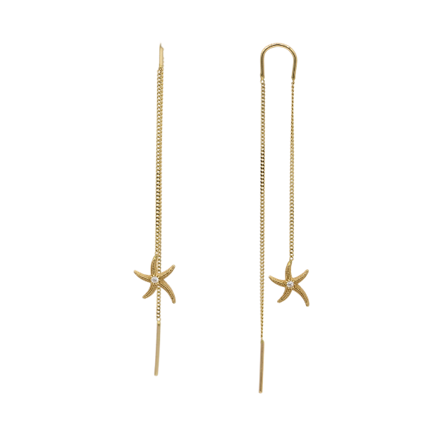 Spica Altın Tasarım Küpe