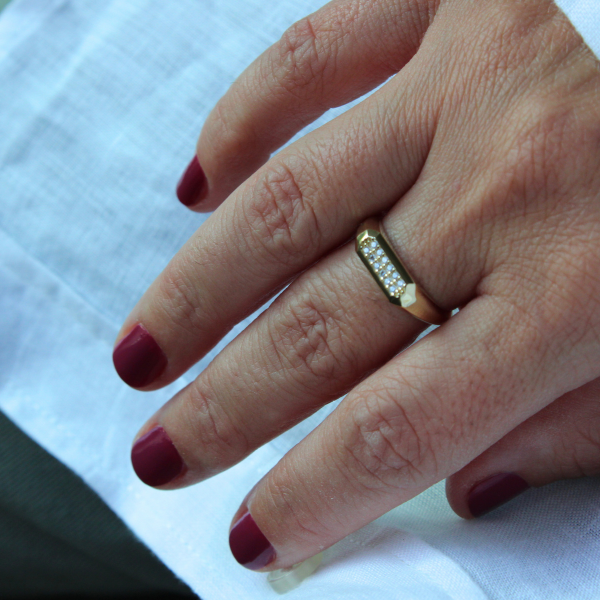 Dikdörtgen Taşlı Yüzük