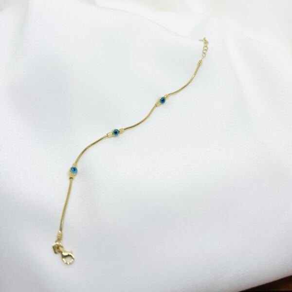 Göz Boncuk Altın Nazarlık Bileklik