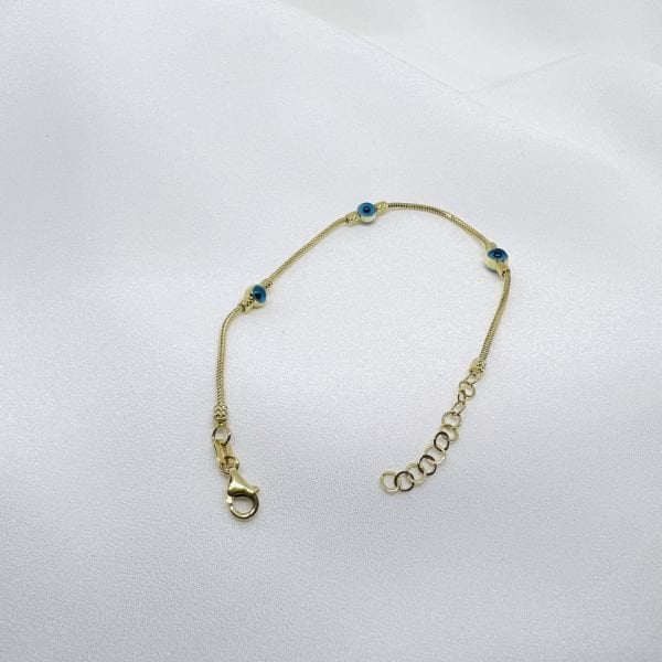 Göz Boncuk Altın Nazarlık Bileklik