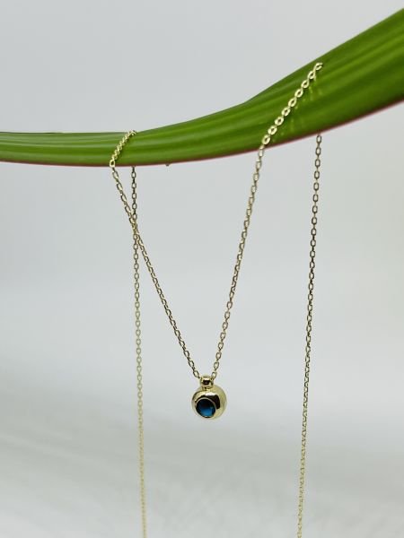 Göz Nazarlık Altın Tasarım Kolye