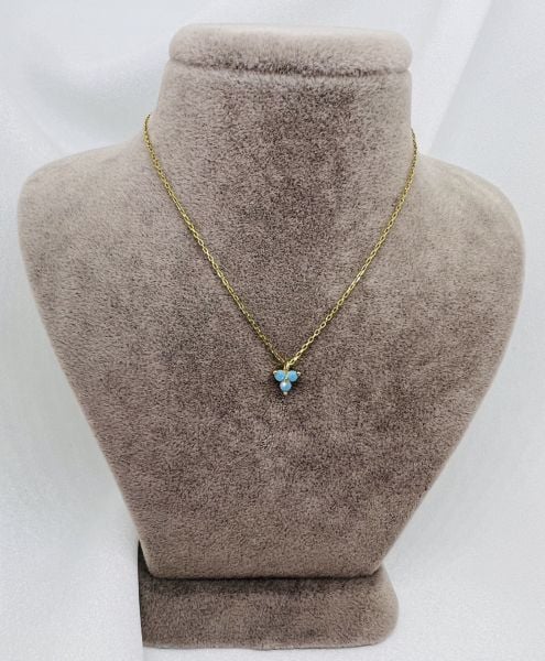 Mavi Minik Altın Tasarım Kolye