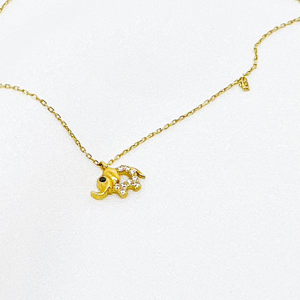 Dumbo Altın Tasarım Kolye