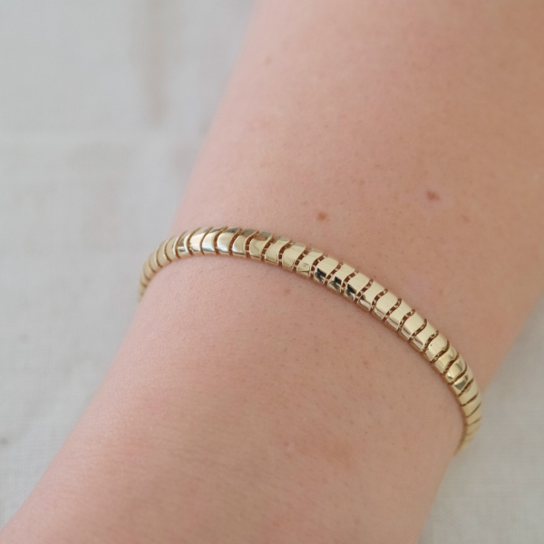 Bombeli Balık Sırtı Zincir Altın Bileklik